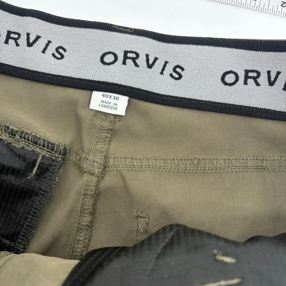 Orvis Tech Utilty Pants Green Water Repellent Stretch Golf Hiking Men 40X30‎
